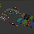 Container Cargo Box Cargo Box Trunk Box Luggage Leather Box Leather Box Container 3d model