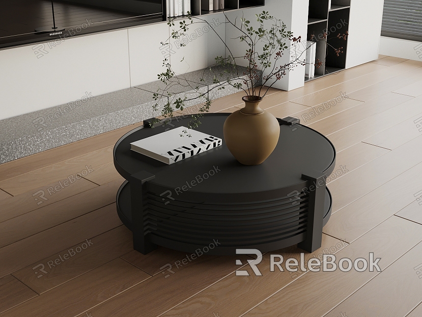 Modern round coffee table model