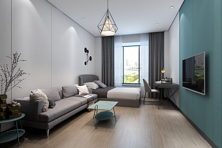 Modern Apartment Room 3d model