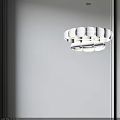 Modern White Petal Shaped Multi layered Hanging Chandelier With Soft Lighting