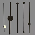 Modern Brass Wall Lamps With Minimalist Long Strip Design And Shadow Effects