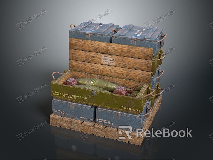 ammunition box arms box arms box military box wooden crate wooden crate old wooden crate wooden crate crate model