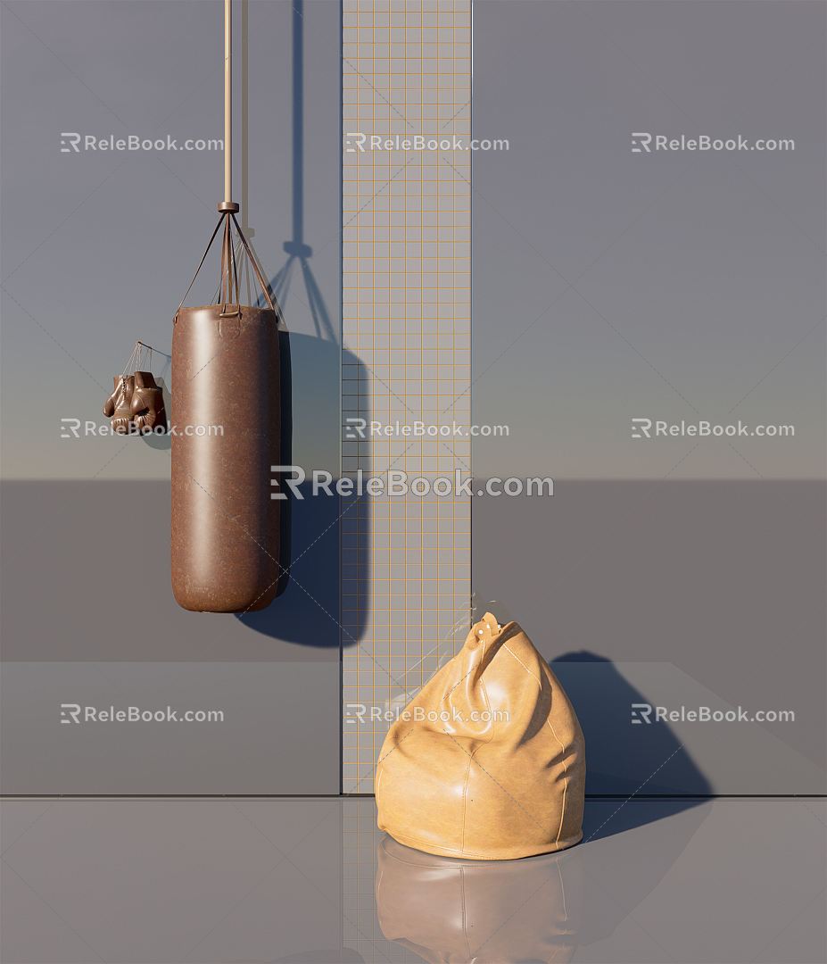 Modern Boxing Sandbag Sandbag Boxing Bag Sandbag Boxing Bag Boxing Set Sports Sandbag Fitness Equipment 3d model