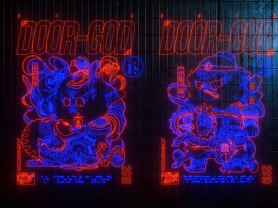 New Chinese Neon Light National Tide Neon Light Trend Neon Light Bar Neon Light Barbecue Neon Light Milk Tea Shop Neon Light 3d model