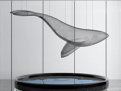 Modern Hanging Art Device Big Fish Decorations Hanging Ornaments 3d model