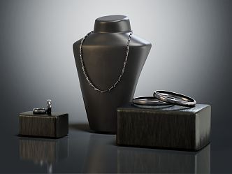 Modern Jewelry Necklace 3d model