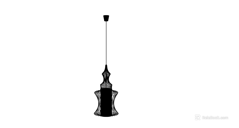 Elegant Classic Chandelier With Ornate Design And Hanging Pendant Light Structure 3d model 