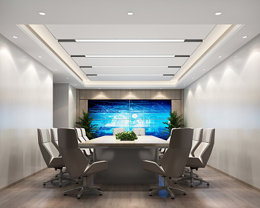 Modern Meeting Room Meeting Table and Chair 3d model