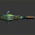 Colorful Guppy Fish Swimming With Vibrant Green Blue Yellow And Orange Tail Patterns