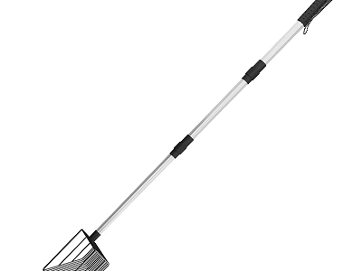 Extendable Pole Cleaning Tool With Mesh Net And Black Grip Handle 3d model