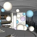 bubble ball ocean ip bar window 3d model