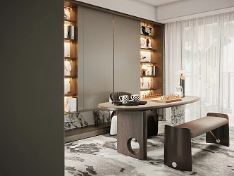 Modern study 3d model