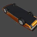Copper Colored Vintage Sports Car With Streamlined Body And Retro Wheels