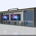 Modern Station Platform Design With Digital Screens And Glass Facade Railings