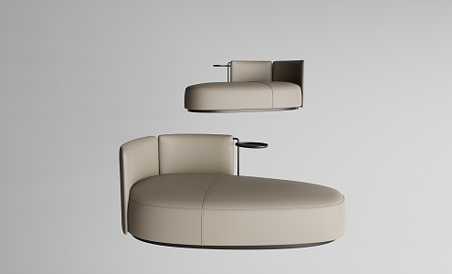 Modern chaise longue leather chaise longue 3d model