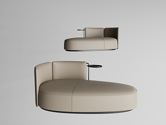 Modern chaise longue leather chaise longue 3d model