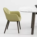 Nordic Dining Table and Chair Combination Dining Chair Combination 3d model