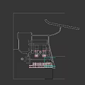 Modern Commercial Complex With Geometric Facade Glass Curtain Walls And Mixed Material Exteriors