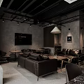 Modern Café Exterior Design With Glass Windows Signboard And Entrance Area