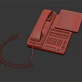 Digital Corded Telephone With Green Screen Display And Keypad Design