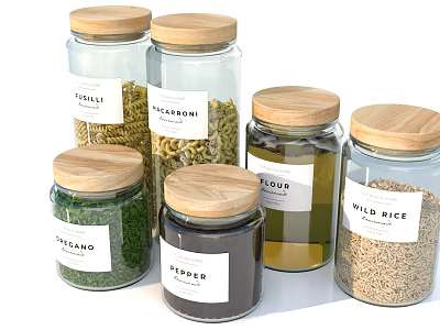 Glass Jar Food Jar Snacks 3d model