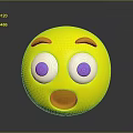 Expression package WeChat expression package cartoon expression cartoon face emoticon Yan text 3d model
