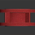 Handcrafted Wooden Stone Red Circular Flange With Central Metal Mesh