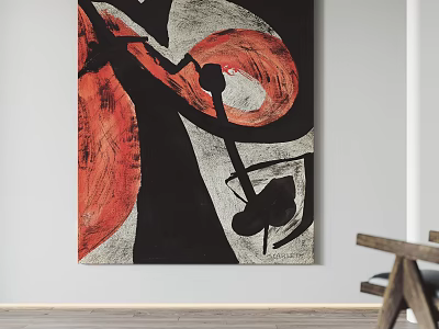 Modern Abstract Painting Decorative Painting Hanging Painting 3d model