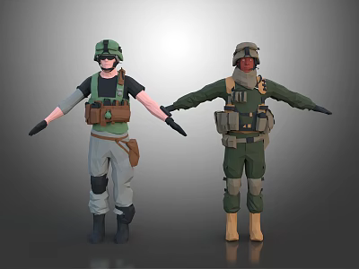 Modern Military Special Forces 3d model