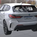 White BMW Hatchback With Modern Front Grille Black Alloy Wheels And LED Headlights