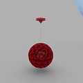 Stylish Modern Red Spherical Honeycomb Design Pendant Light for Home Decor