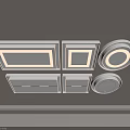 Modern Ceiling Lights With Rectangular Square Round Shapes And LED Light Strips For Home Interior