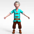 Cheerful Cartoon Character With Open Arms Near Blue Storage Lockers