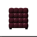 Pink Cube Shaped Upholstered Ottoman Featuring Square Tufted Modern Footrest Style 3d model