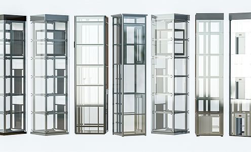 Modern Elevator Sightseeing Elevator Steel Frame Elevator Room Glass Elevator Lift 3d model