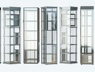 Modern Elevator Sightseeing Elevator Steel Frame Elevator Room Glass Elevator Lift 3d model