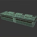 Industrial Workbench Structure With Long Rectangular Shape Multiple Compartments And Grilled Base