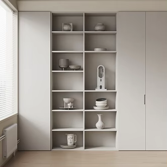 Quiet sideboard decorative rack 3d model