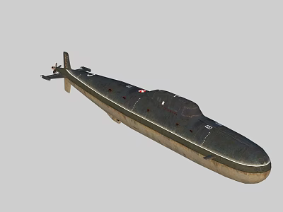 Military Submarine With Dark Hull Design And Naval Vessel Features 3d model