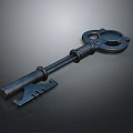 Vintage Metal Key With Ornate Handle Intricate Details And Rustic Texture
