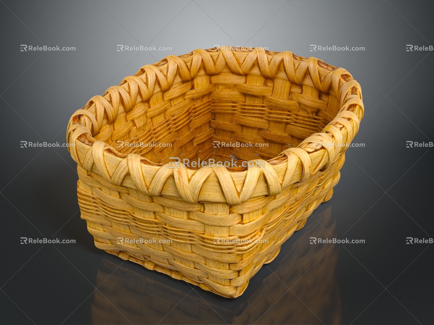 Modern Basket Bamboo Basket Vegetable Basket Egg Basket 3d model