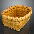 Woven Storage Basket For Household Use In Natural Color With Square Shape And Handmade Design