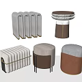 Modern Upholstered Ottoman Collection With Stylish Designs And Neutral Color Tones
