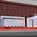 Professional Commercial Stage Equipment With LED Display Screens And Lighting System Setup 3d model