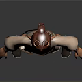 Female Elf Character With Red Hair Brown Vest White Shorts And Boots