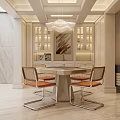 Modern Light Luxury Living And Dining Room Interior With Comfortable Sofas Exquisite Lighting And Rugs