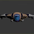 Game Movie Character Wearing Blue And Gold Armor With Glowing Chest Design