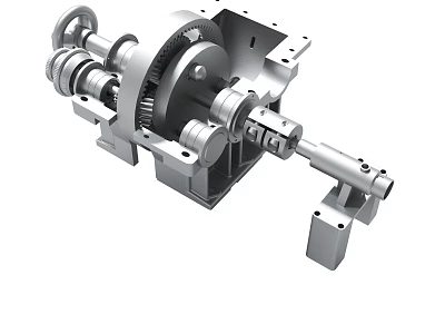 Precision Metal Gear And Shaft Assembly With Mechanical Bearing Structure 3d model