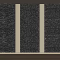 Modern Textured Black And White Wall Art With Three Vertical Panels And Intricate Patterns
