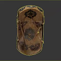 Traditional Decorative Leather Storage Container With Shoe Shaped Design Floral Pattern And Rivets